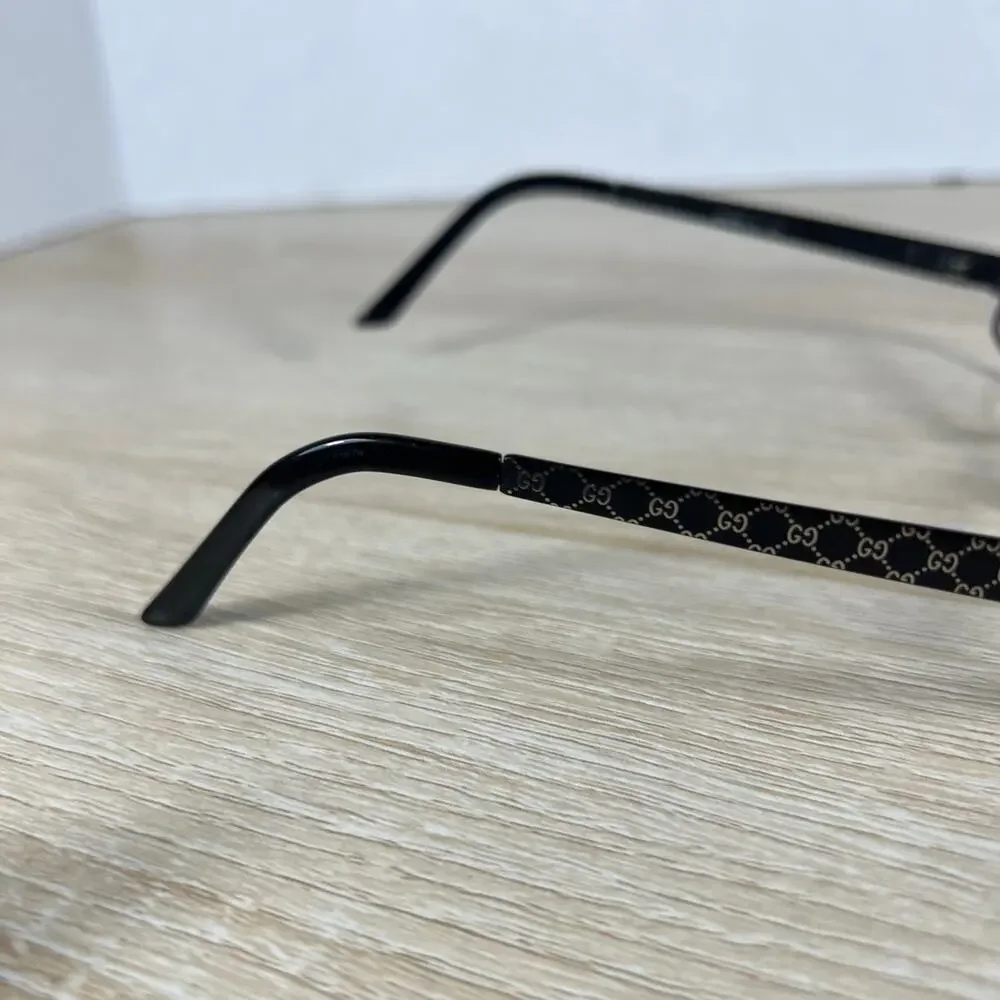 Gucci GG2867 003 Eyeglasses Matte Black Metal FRAMES ONLY Monogrammed 51-17-135